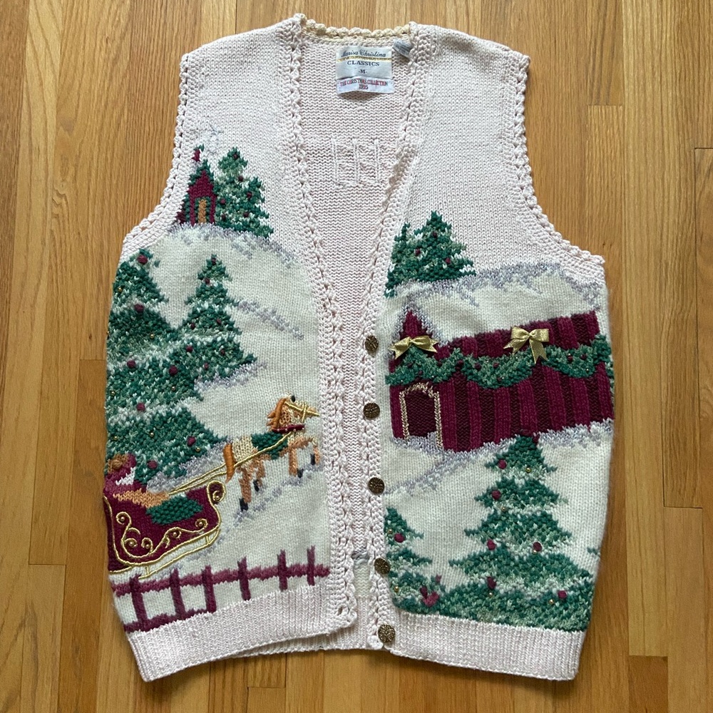 STUNNING Original Marisa Christina Christmas Sweater Vintage Excellent Condition